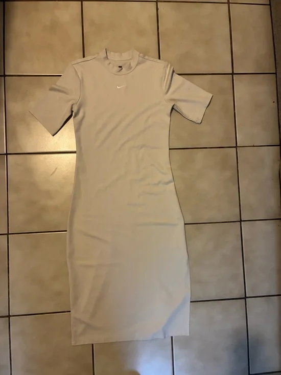 Nike Women’s Beige Mock-Neck Midi Dress - Picture 2 of 6